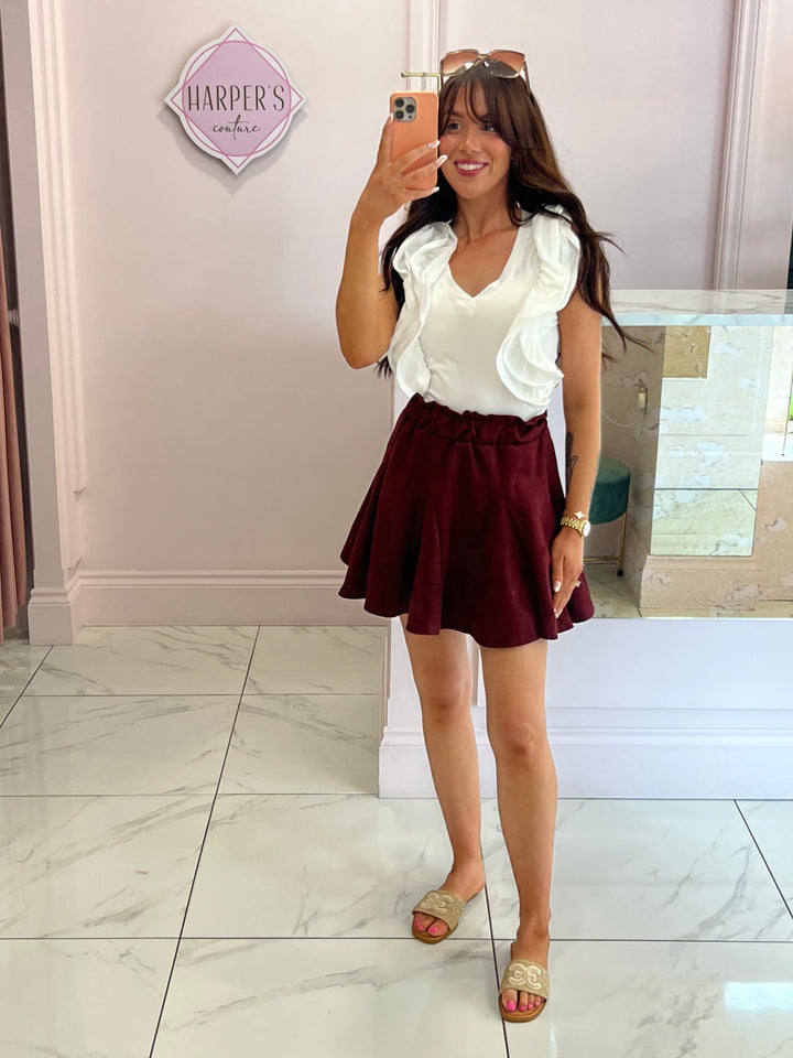 Sophia Faux Suede Mini Skirt