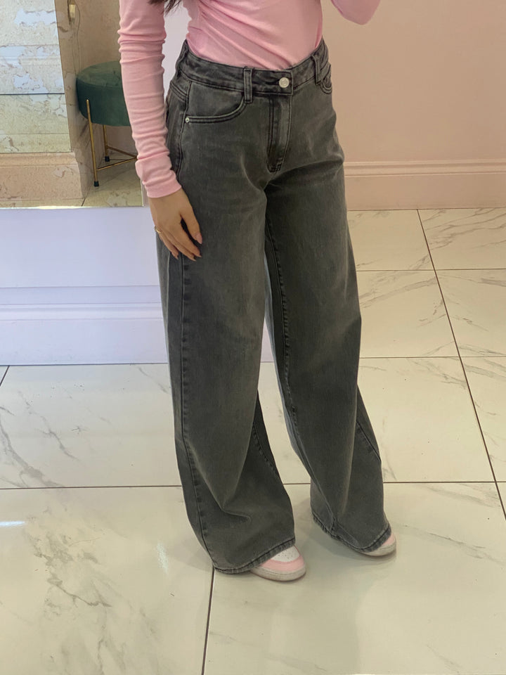 Rochelle Grey Dad Fit Stretch Jeans