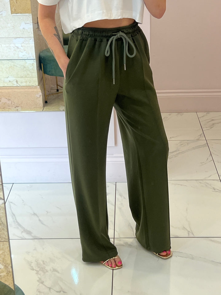 Alex Khaki Super Soft Seam Front Trousers