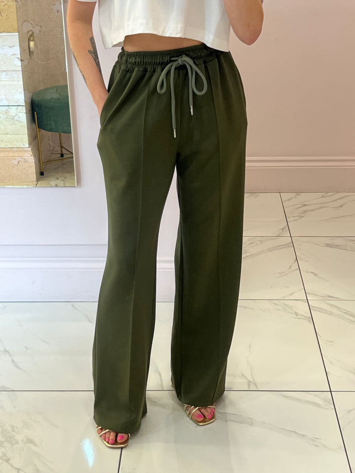 Alex Khaki Super Soft Seam Front Trousers