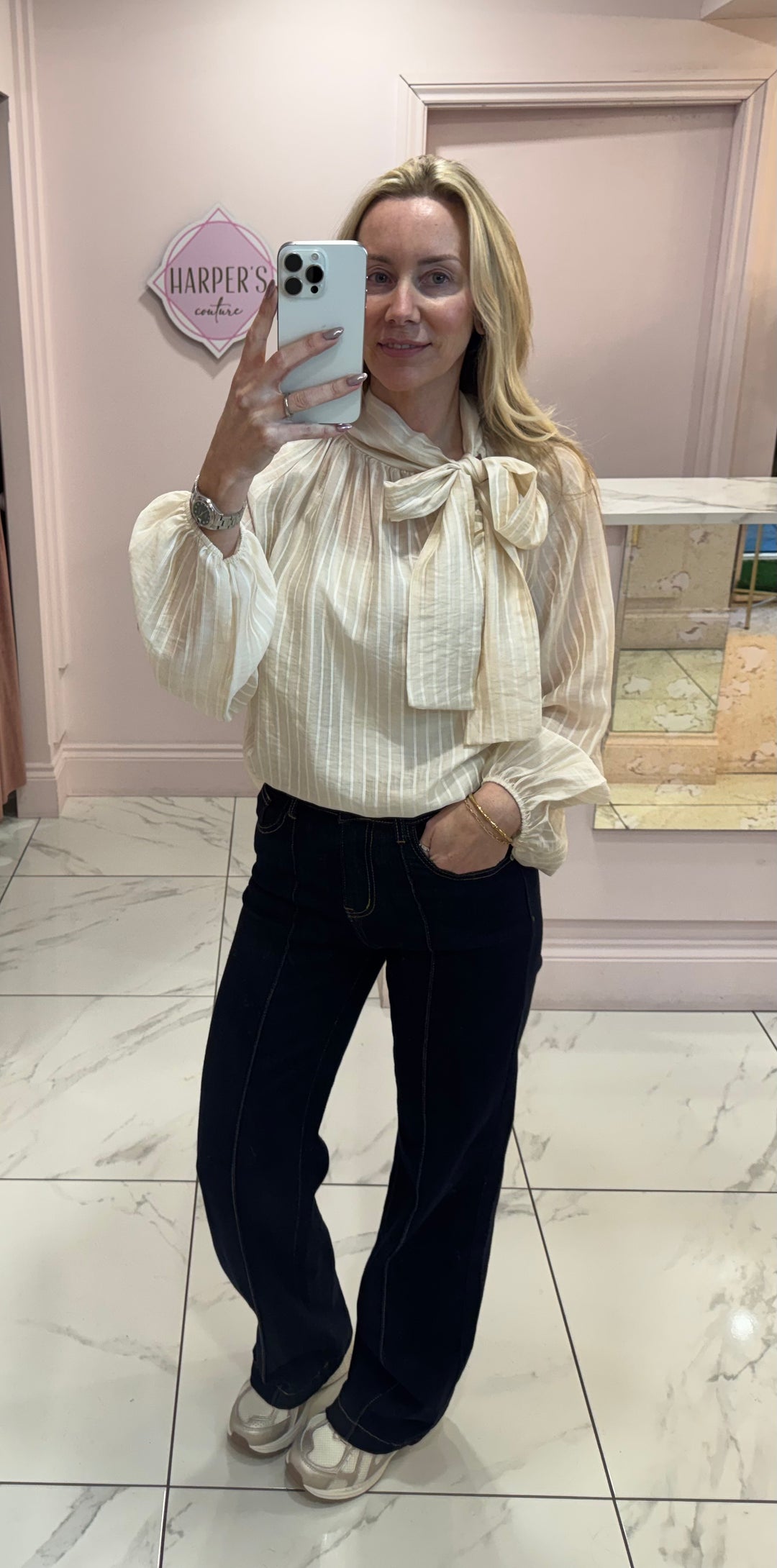 Triny Indigo Seam Front Jeans