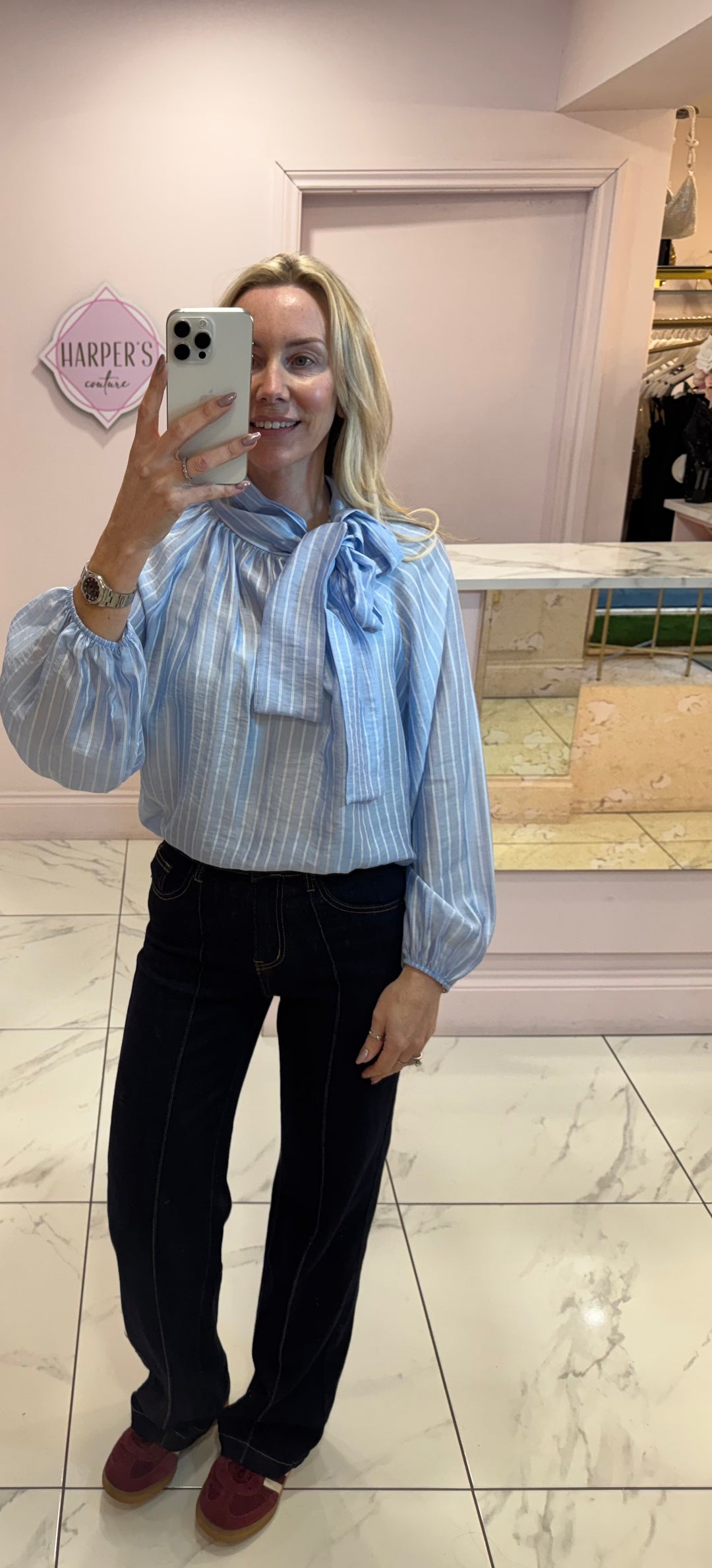 Triny Indigo Seam Front Jeans