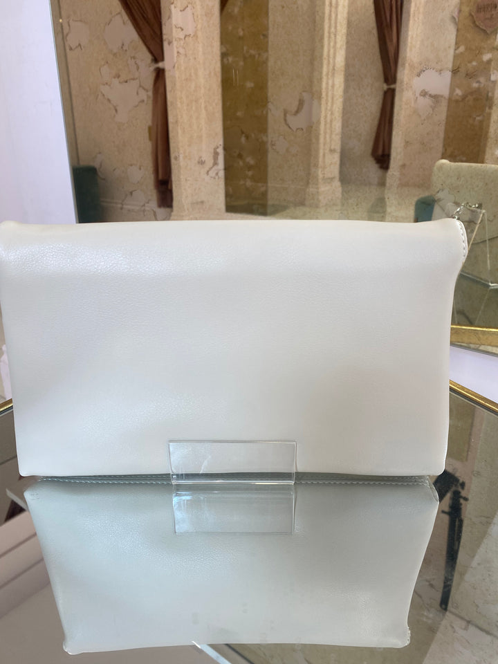 Ellie White Envelope Clutch Bag