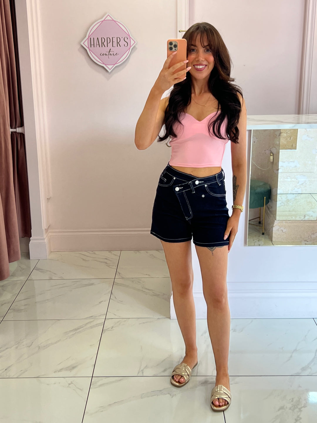 Laya Indigo Denim Shorts