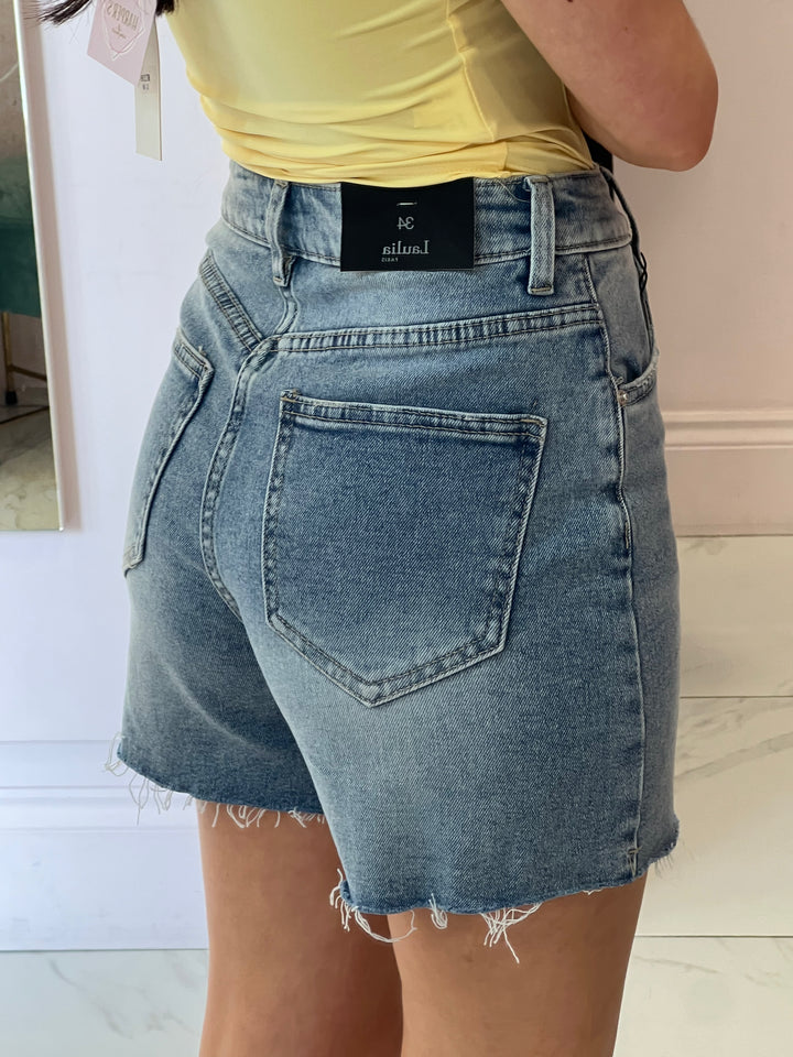 Tilly Denim Raw Hem Shorts