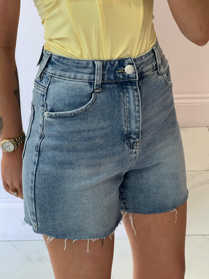 Tilly Denim Raw Hem Shorts