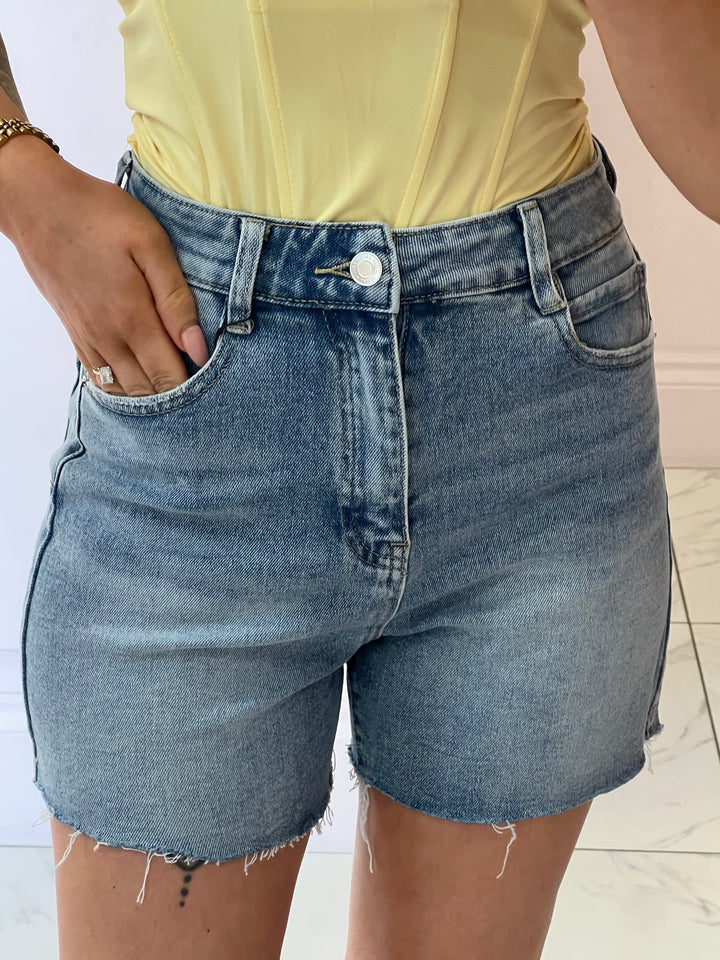 Tilly Denim Raw Hem Shorts