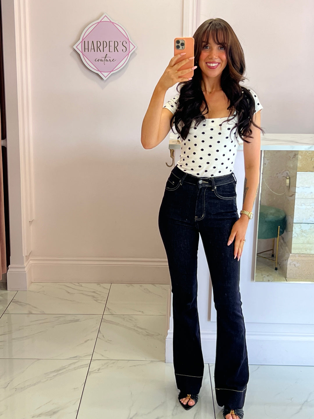 Nicola Indigo Skinny Flare Jeans