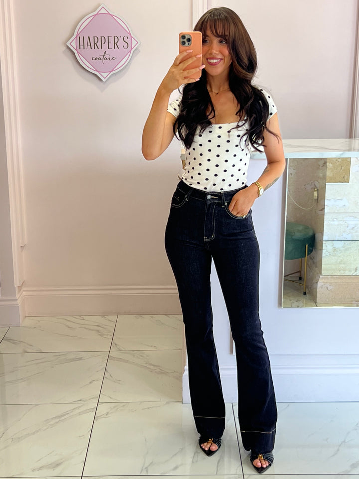 Nicola Indigo Skinny Flare Jeans
