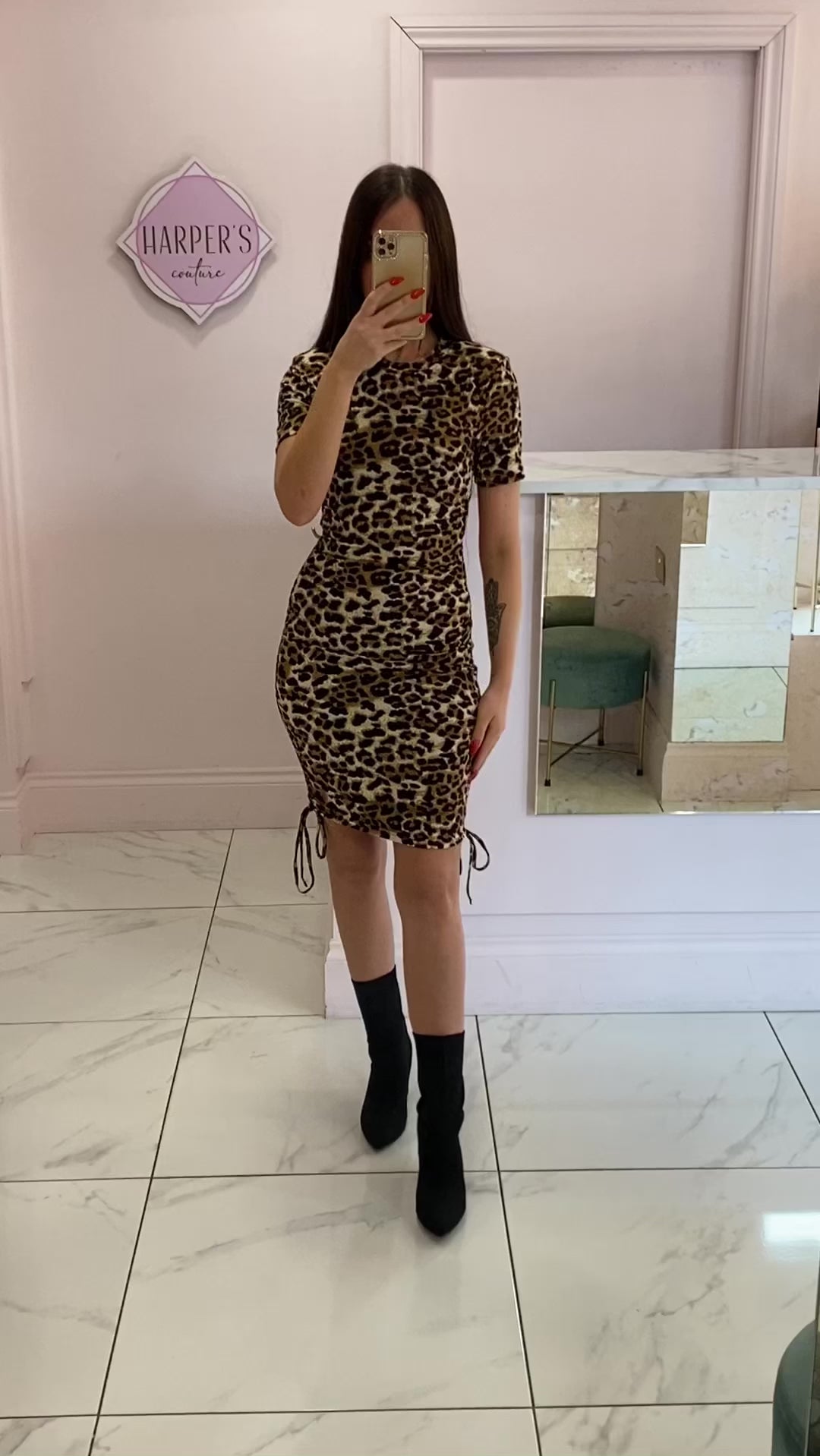 Krissy Leopard Print Dress