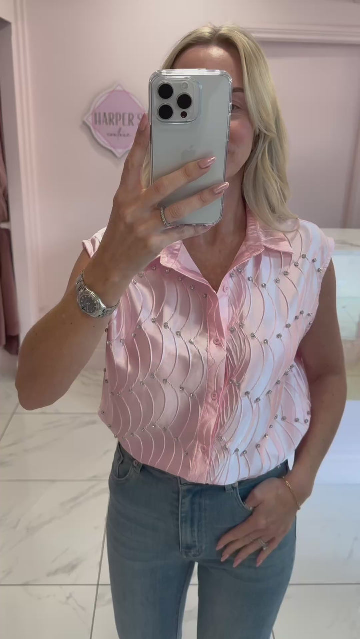 Stell Diamanté Detail Shirt