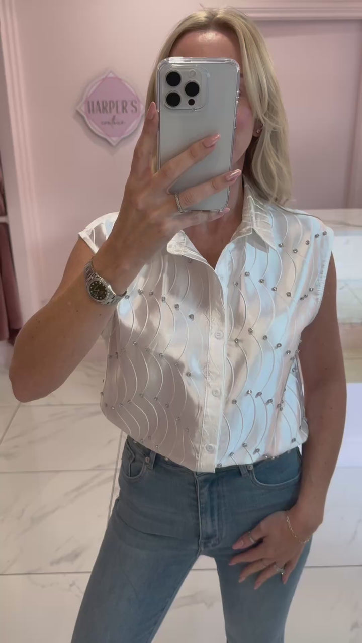 Stell Diamanté Detail Shirt